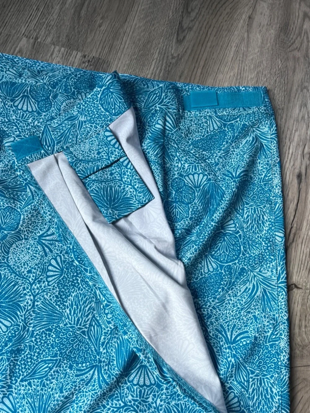 RipSkirt Hawaii Blue botanical Print Travel Skirt Wrap Convertible Size XL